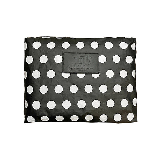 100% Coated Tyvek Material Polka Dot Beach Pouch, Waterproof Pouch for Beach, Make-up, Wet Dry Bag, Clutch