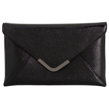 Faux Leather Envelope Clutch Purse