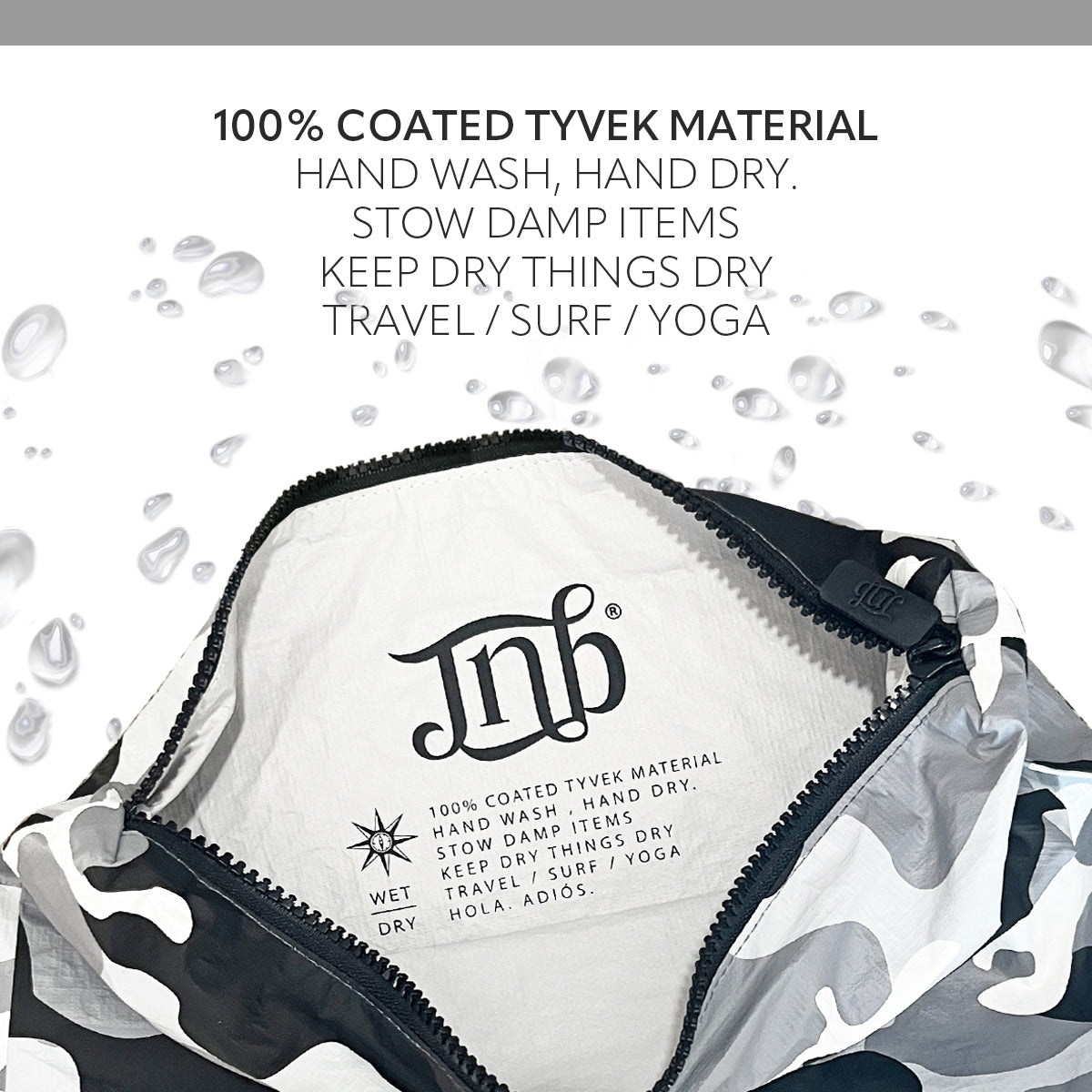 100% Coated Tyvek Material Camouflage Design Beach Pouch, Waterproof Pouch for Beach, Makeup Pouch, Wet Dry Bag,Clutch