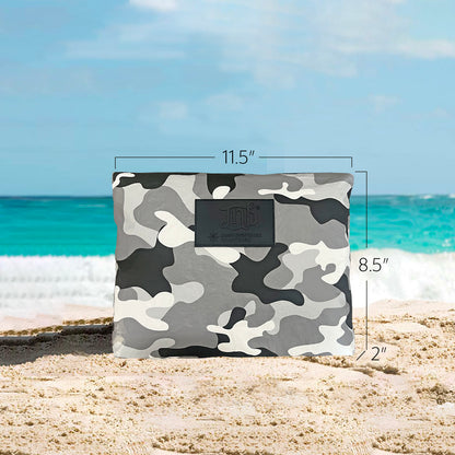 100% Coated Tyvek Material Camouflage Design Beach Pouch, Waterproof Pouch for Beach, Makeup Pouch, Wet Dry Bag,Clutch