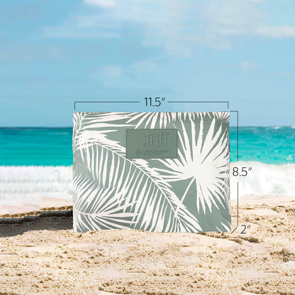 100% Coated Tyvek Material Palm Leaves Design Beach Pouch, Waterproof Pouch for Beach, Makeup Pouch, Wet Dry Bag,Clutch