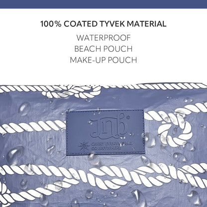 100% Coated Tyvek Material Rope Design Beach Pouch, Waterproof Pouch for Beach, Makeup Pouch, Wet Dry Bag,Clutch