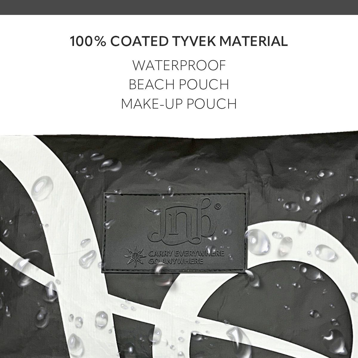 100% Coated Tyvek Material G Clef Design Beach Pouch, Waterproof Pouch for Beach, Makeup Pouch, Wet Dry Bag,Clutch