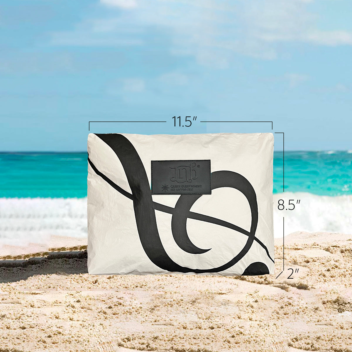 100% Coated Tyvek Material G Clef Design Beach Pouch, Waterproof Pouch for Beach, Makeup Pouch, Wet Dry Bag,Clutch