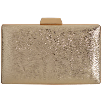 Women's Merallic Material Hard Case Evening Party Clutch