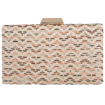 Natural Straw Box Clutch