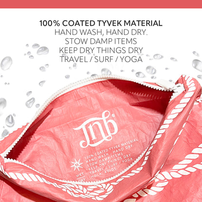 100% Coated Tyvek Material Rope Design Beach Pouch, Waterproof Pouch for Beach, Makeup Pouch, Wet Dry Bag,Clutch