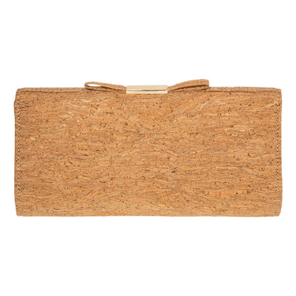 Women's Cork Clutch With Bow