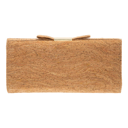 Women's Cork Clutch With Bow