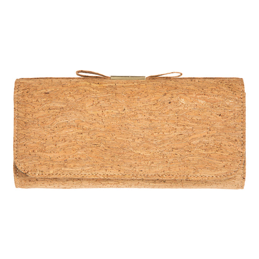 Women's Cork Clutch With Bow