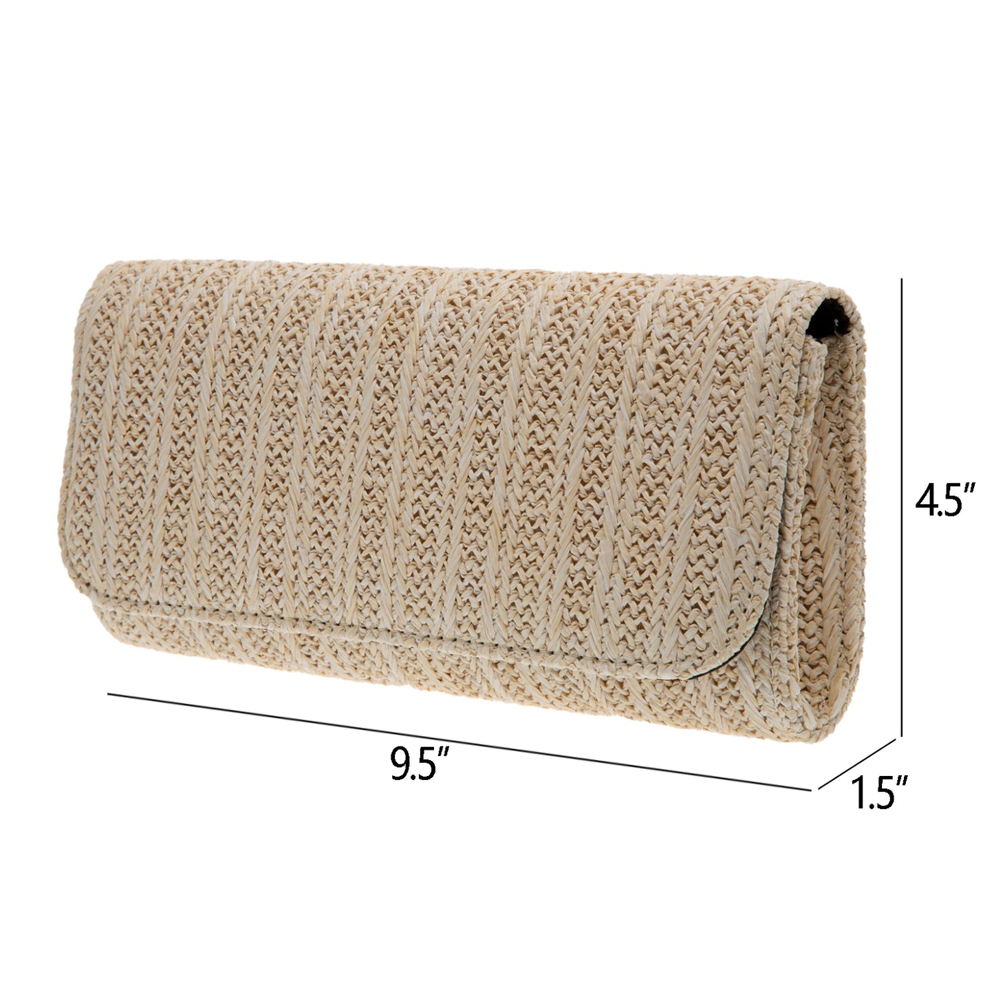 Natural Straw Clutch