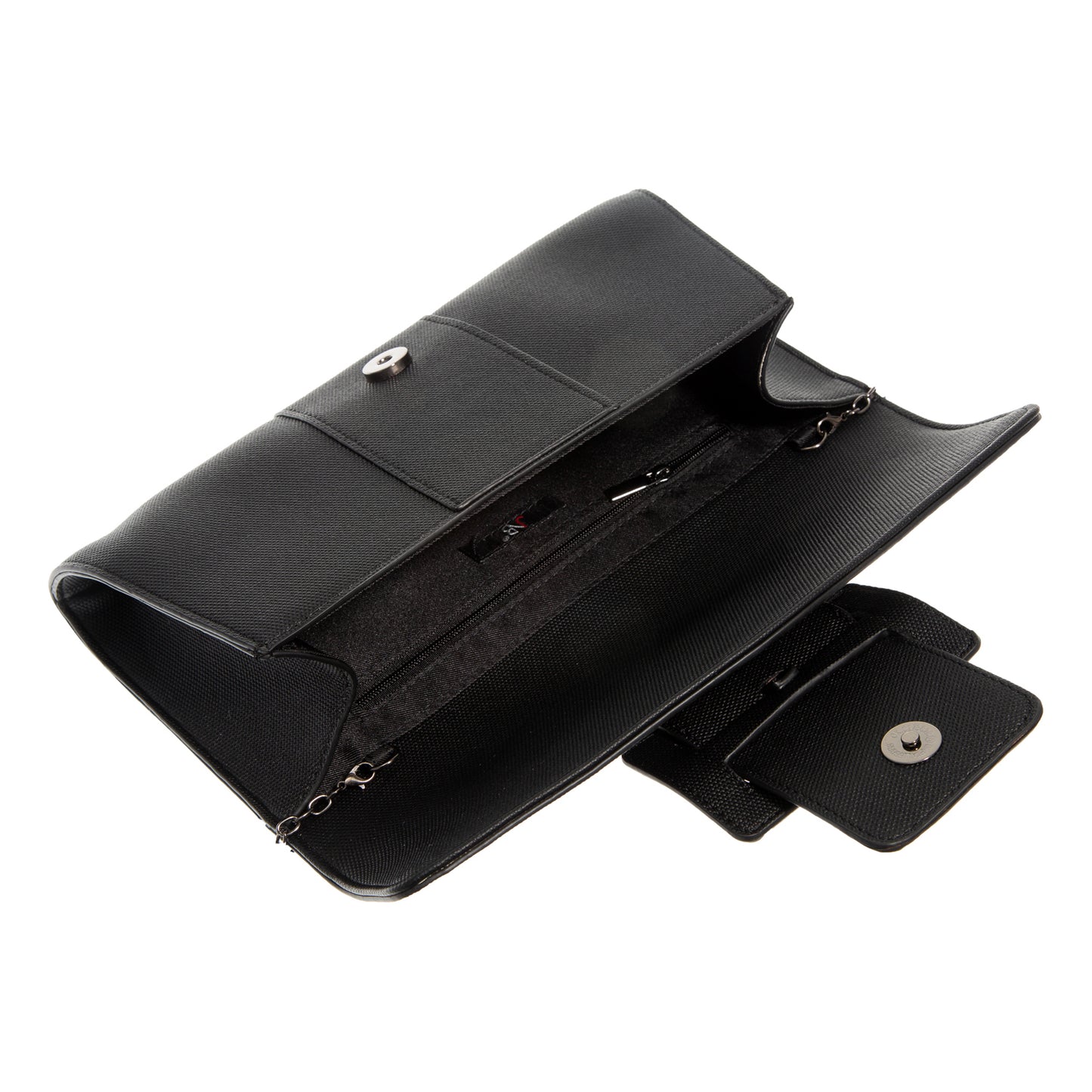 Synthetic Leather Belted Envelope Clutch