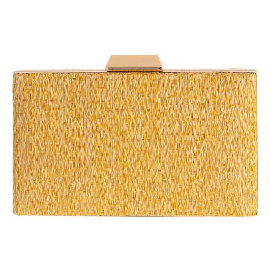 New Raffia Straw Box Clutch