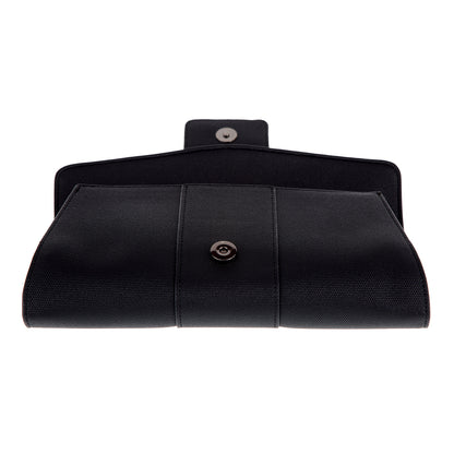 Synthetic Leather Belted Envelope Clutch