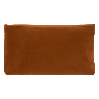 Faux Micro Suede Foldover Clutch