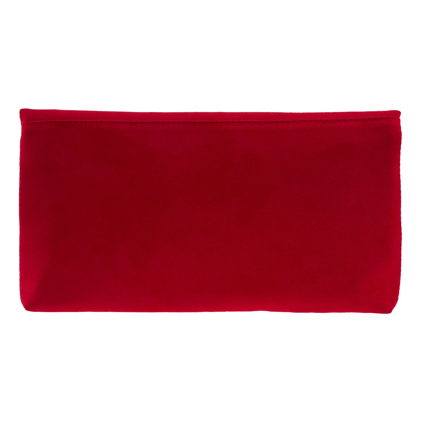 Faux Micro Suede Foldover Clutch