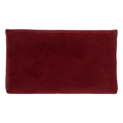 Faux Micro Suede Foldover Clutch