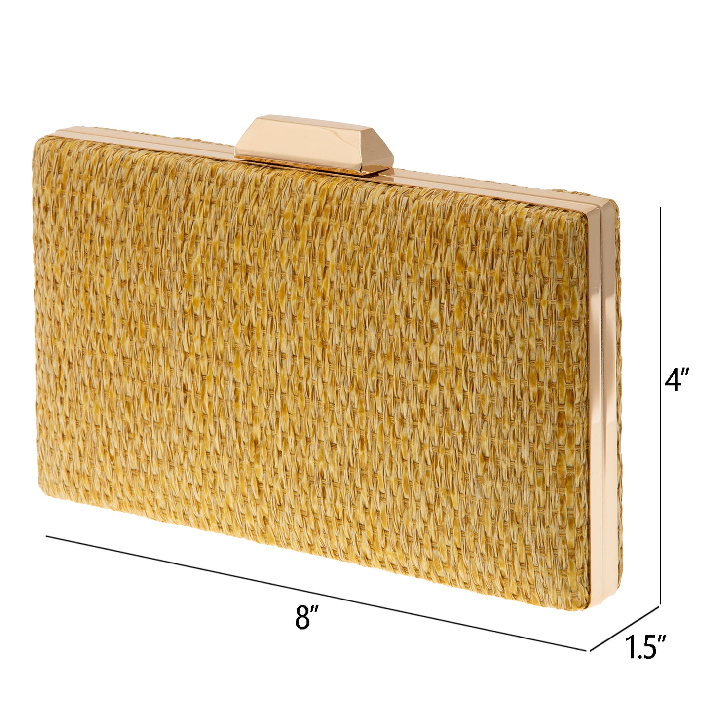 New Raffia Straw Box Clutch