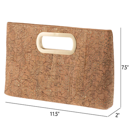 Cork Top Handle Clutch,