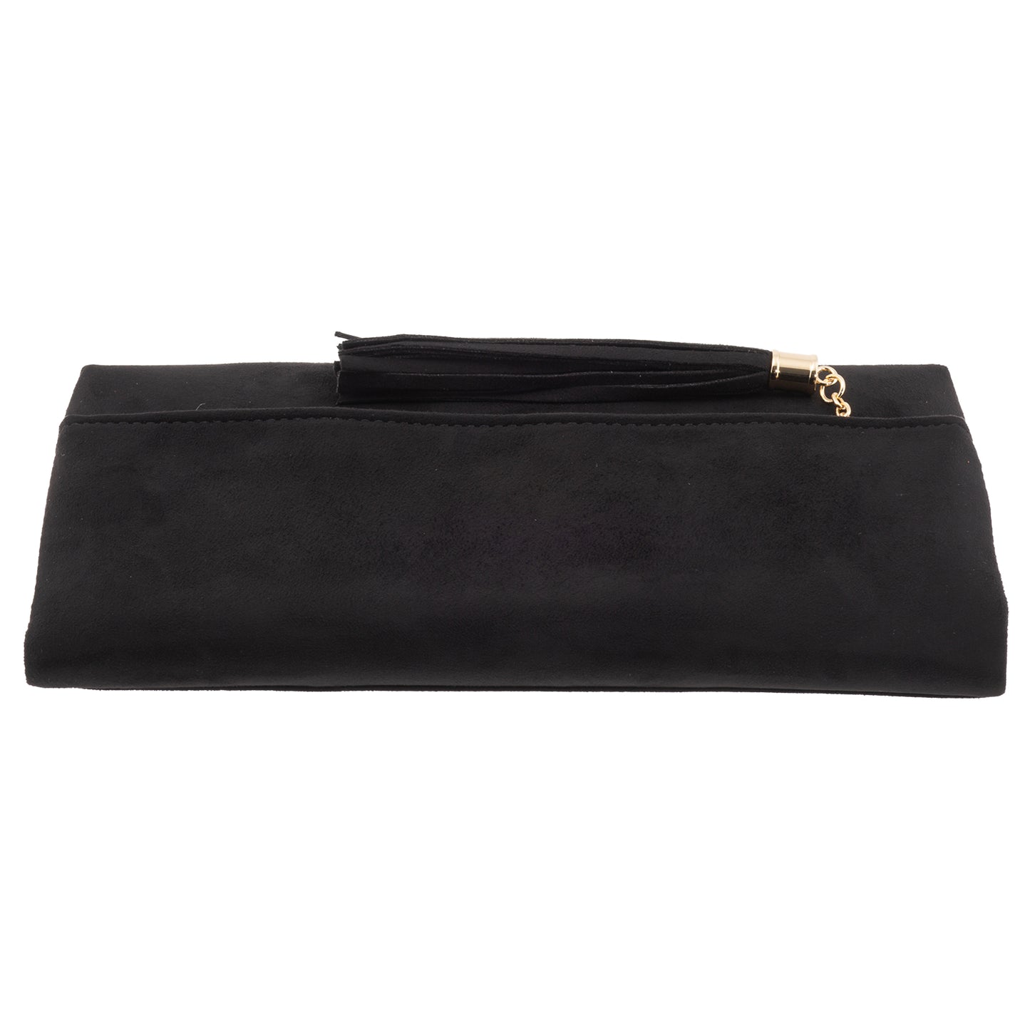 Faux Micro Suede Foldover Clutch