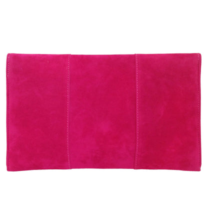 Women's Faux Microsuede Envelope Clutch