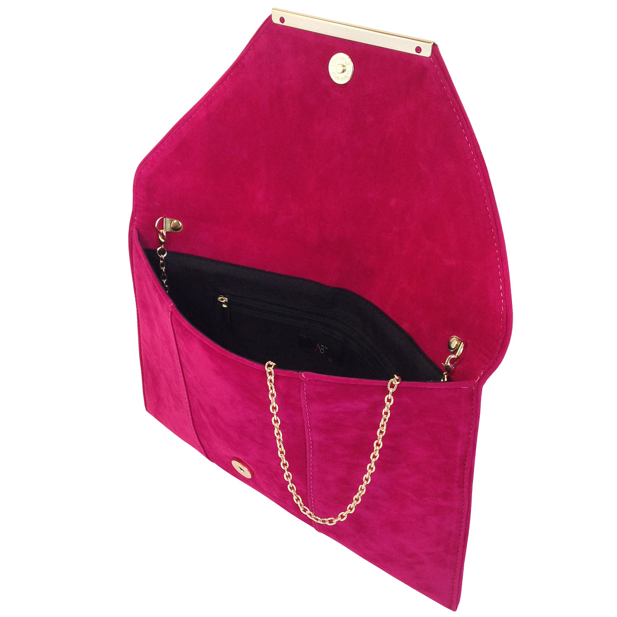 Women's Faux Microsuede Envelope Clutch