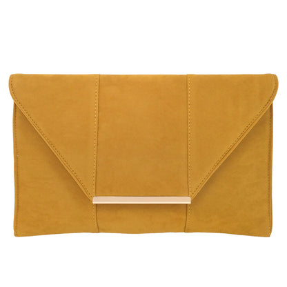 Women's Faux Microsuede Envelope Clutch