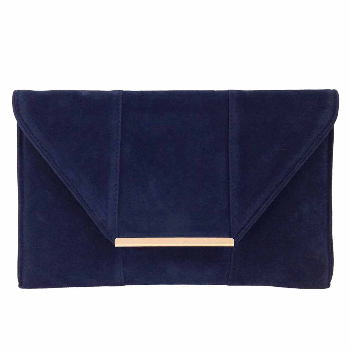 Women's Faux Microsuede Envelope Clutch