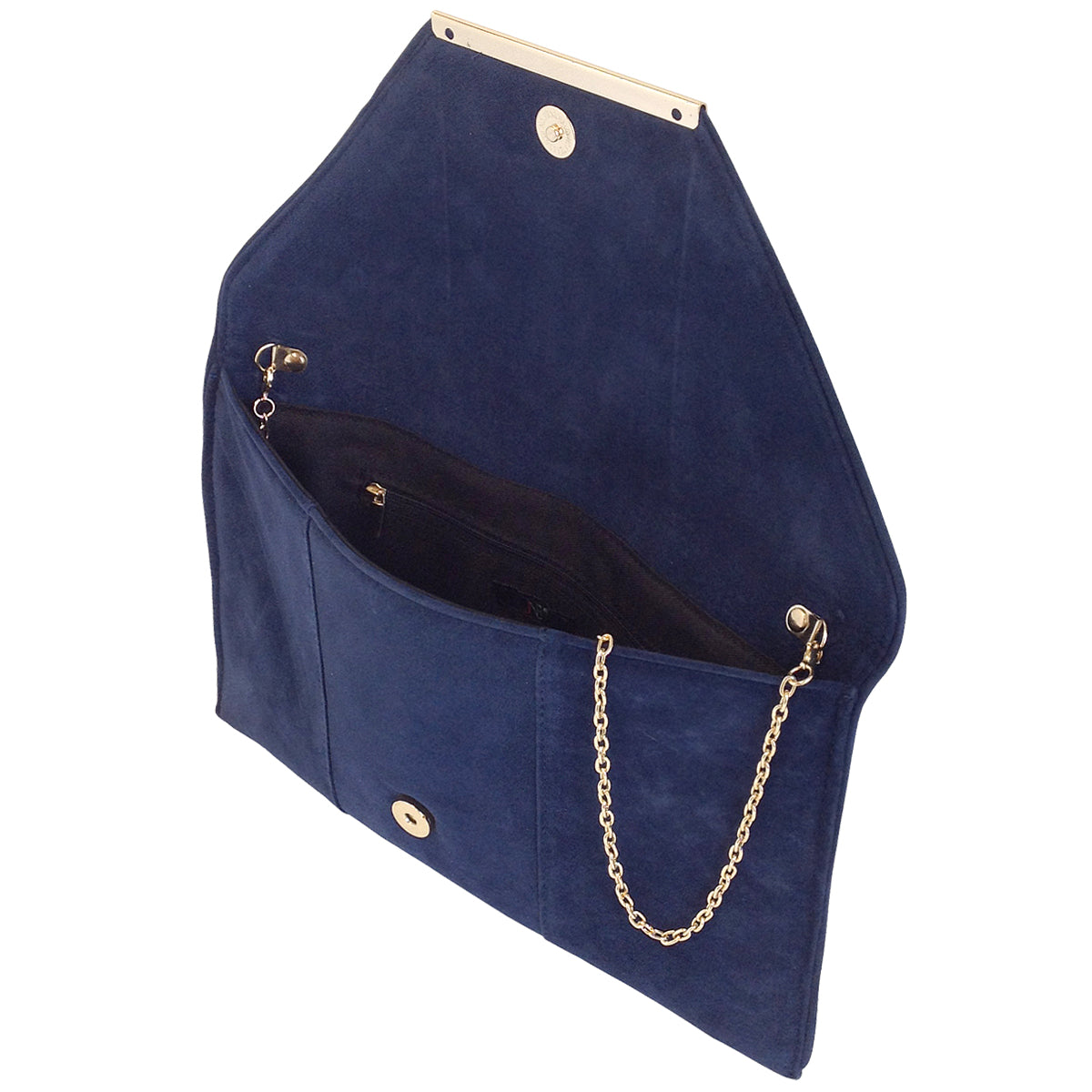 Women's Faux Microsuede Envelope Clutch