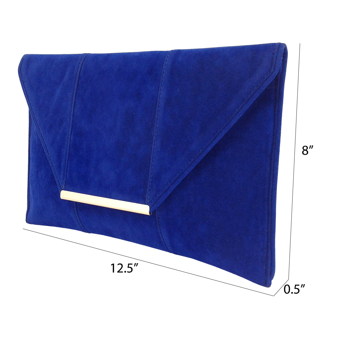 Women's Faux Microsuede Envelope Clutch