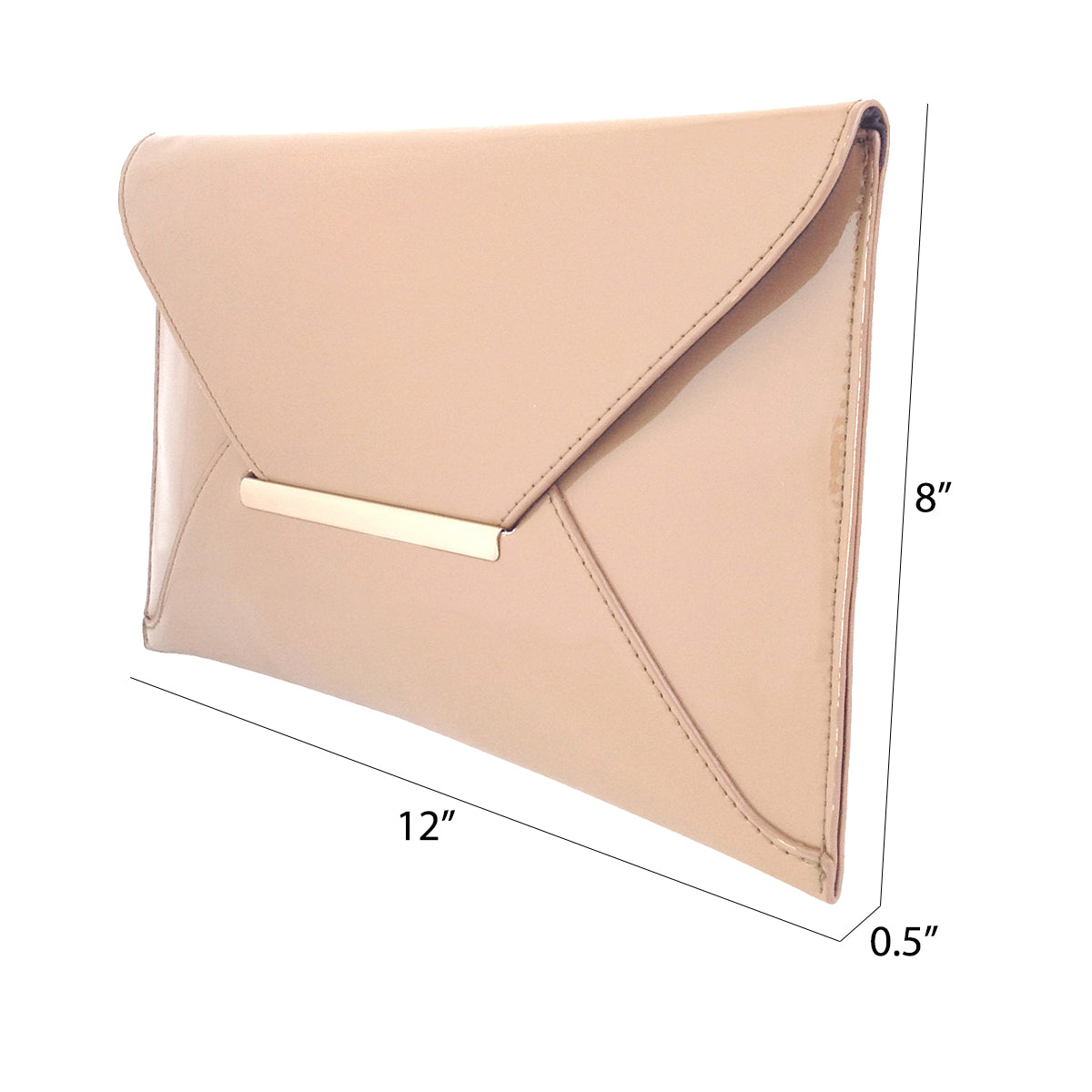 Faux Patent Leather Envelope Candy Clutch Bag