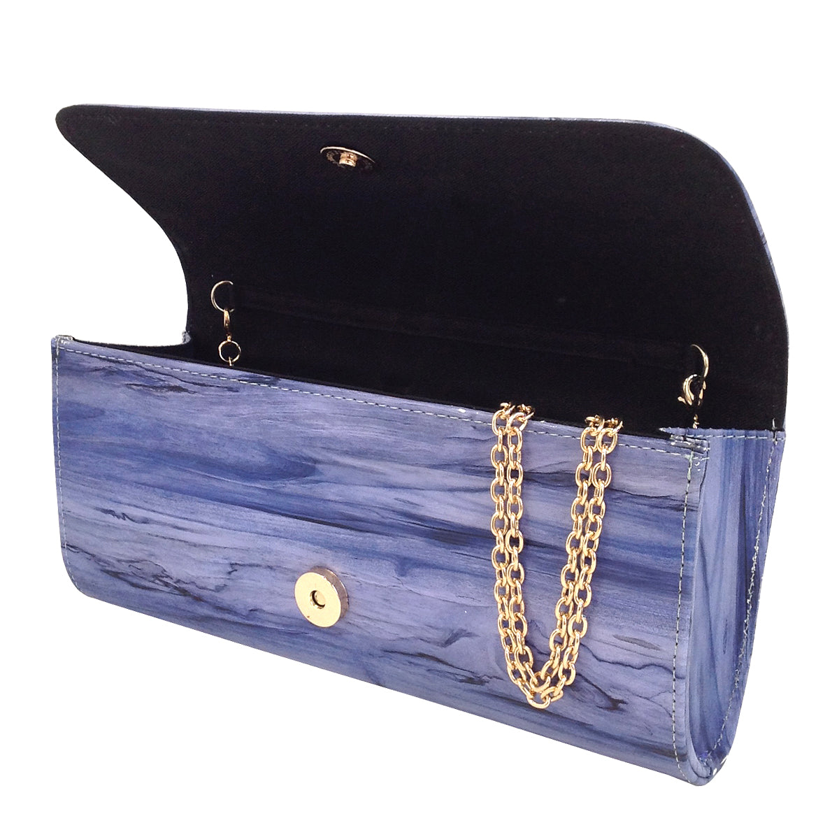 Vintage Wood Pattern Clutch with Bow