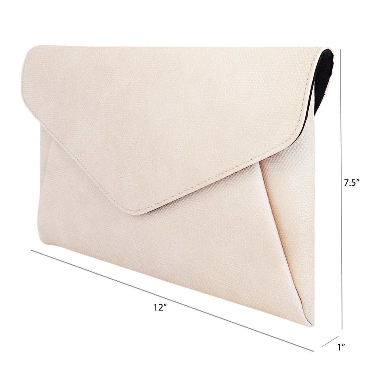 Synthetic Leather Double Pocket Envelop Clutch