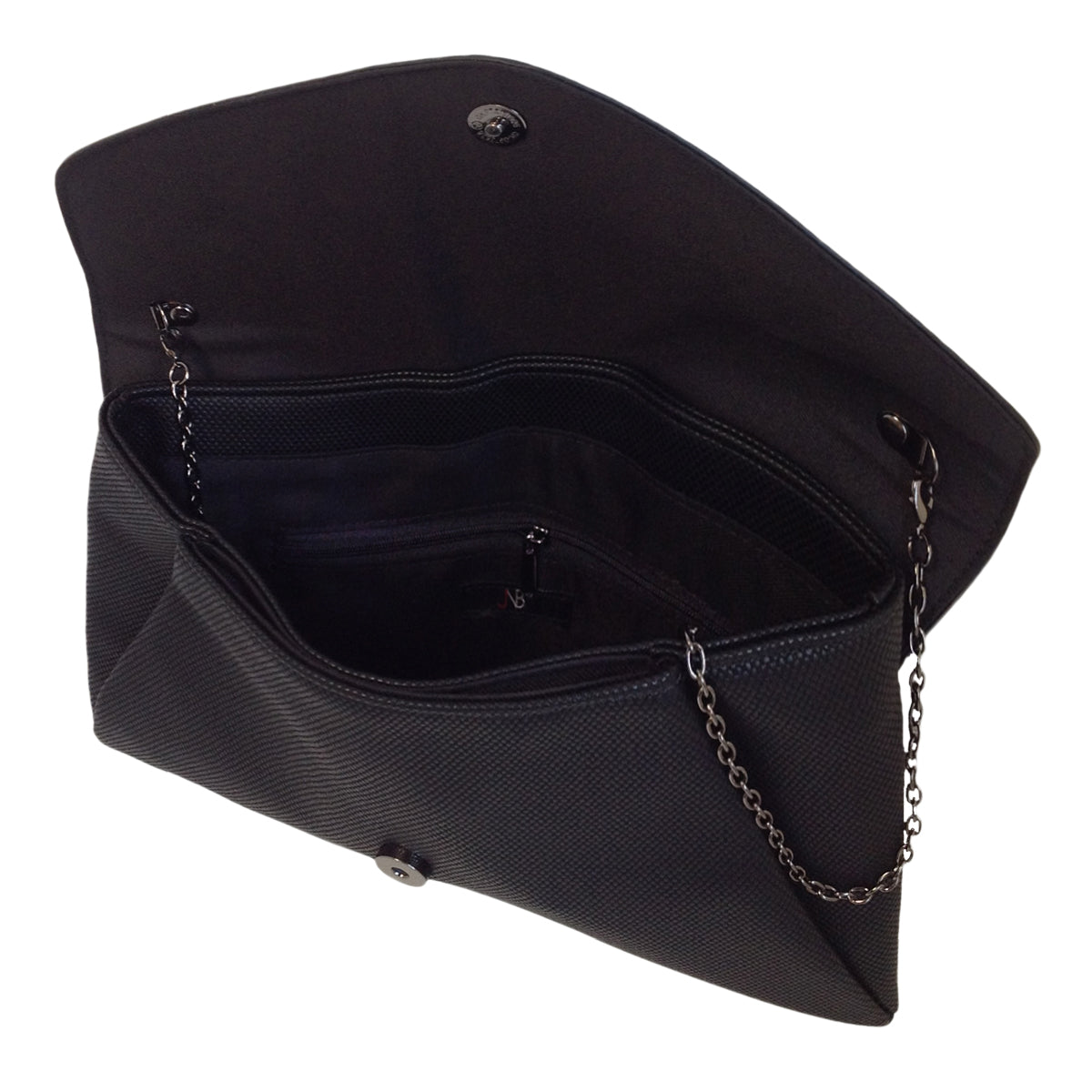 Synthetic Leather Double Pocket Envelop Clutch