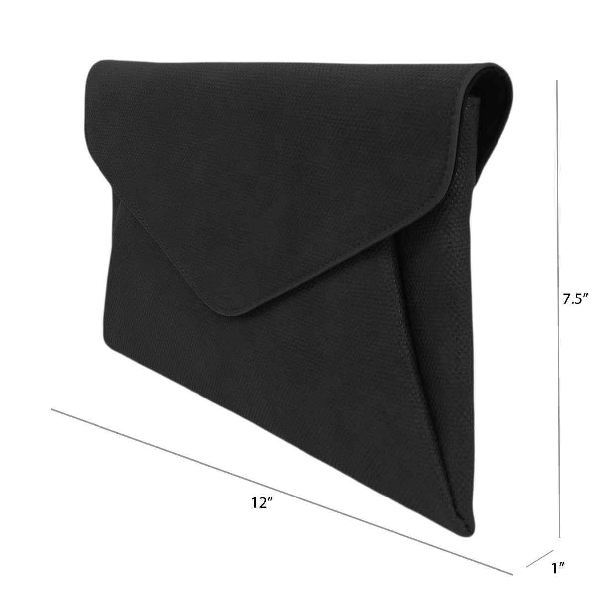 Synthetic Leather Double Pocket Envelop Clutch