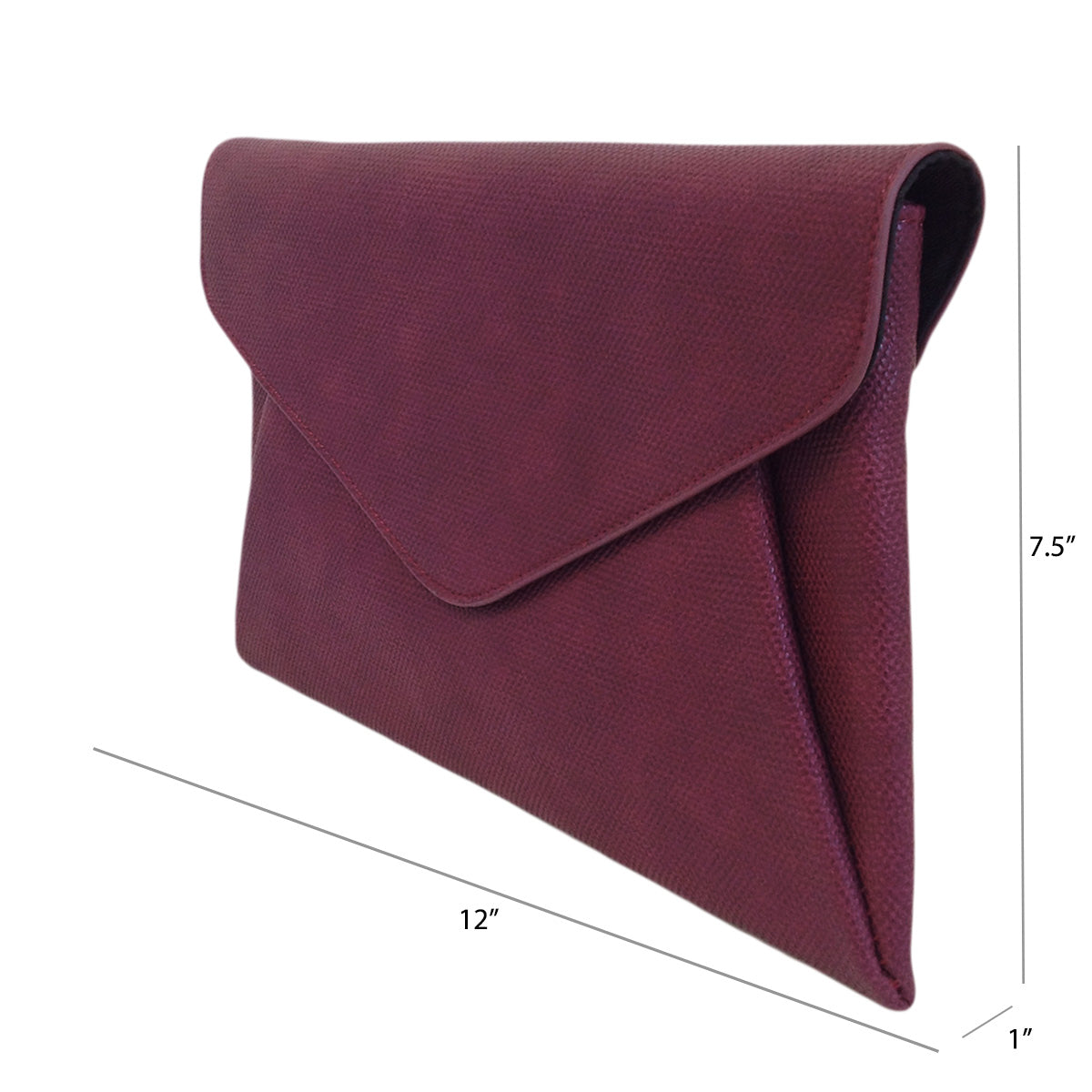 Synthetic Leather Double Pocket Envelop Clutch