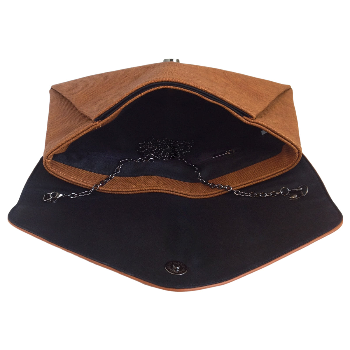 Synthetic Leather Double Pocket Envelop Clutch