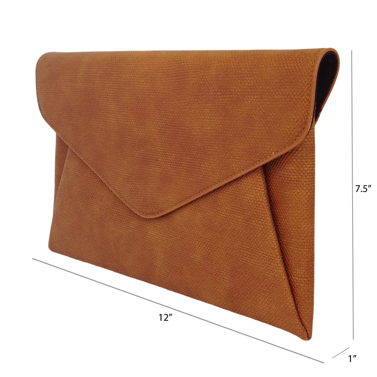 Synthetic Leather Double Pocket Envelop Clutch