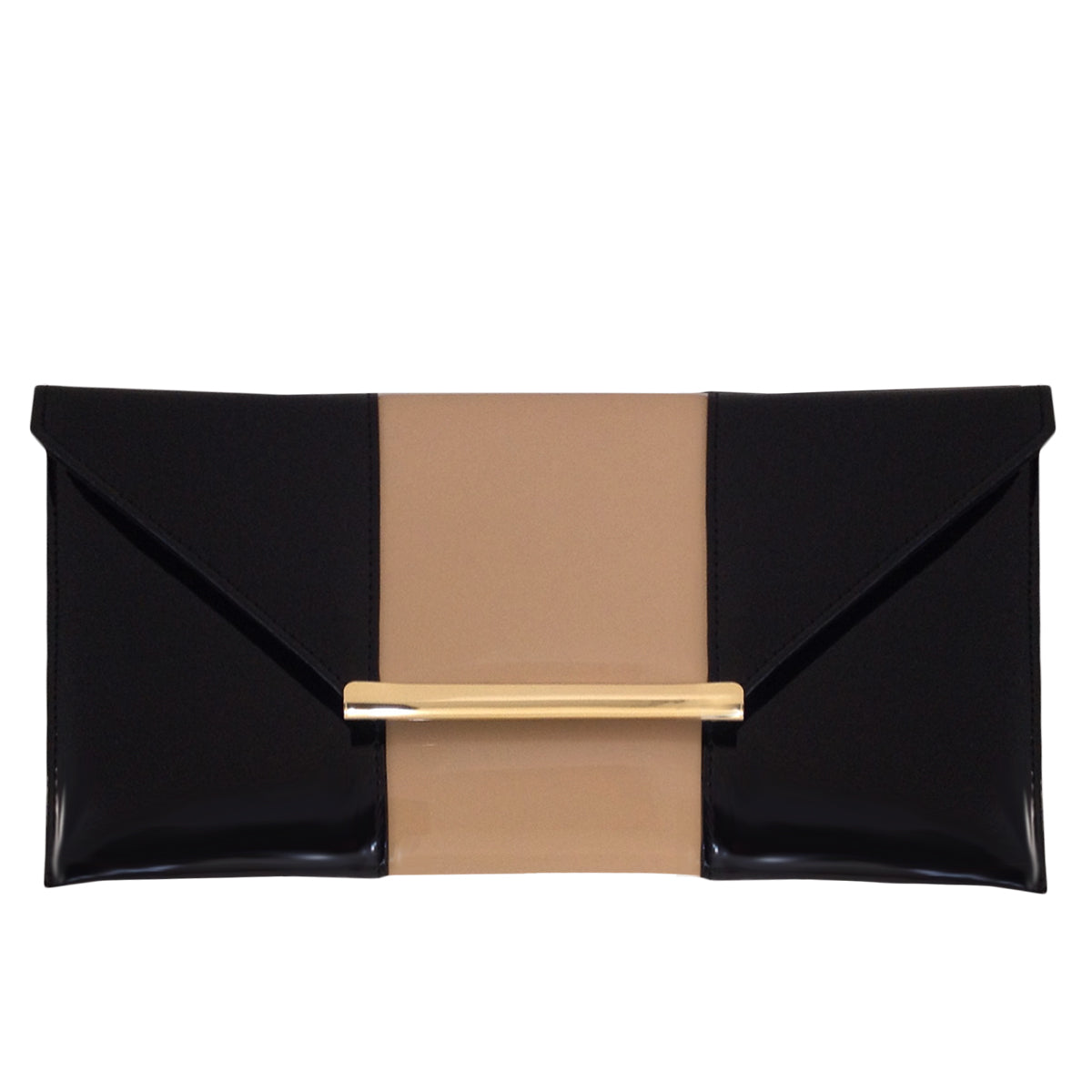 Patent Color Block Envelop Clutch