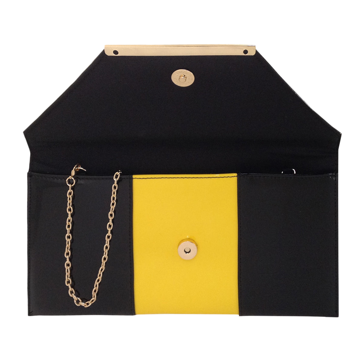 Patent Color Block Envelop Clutch