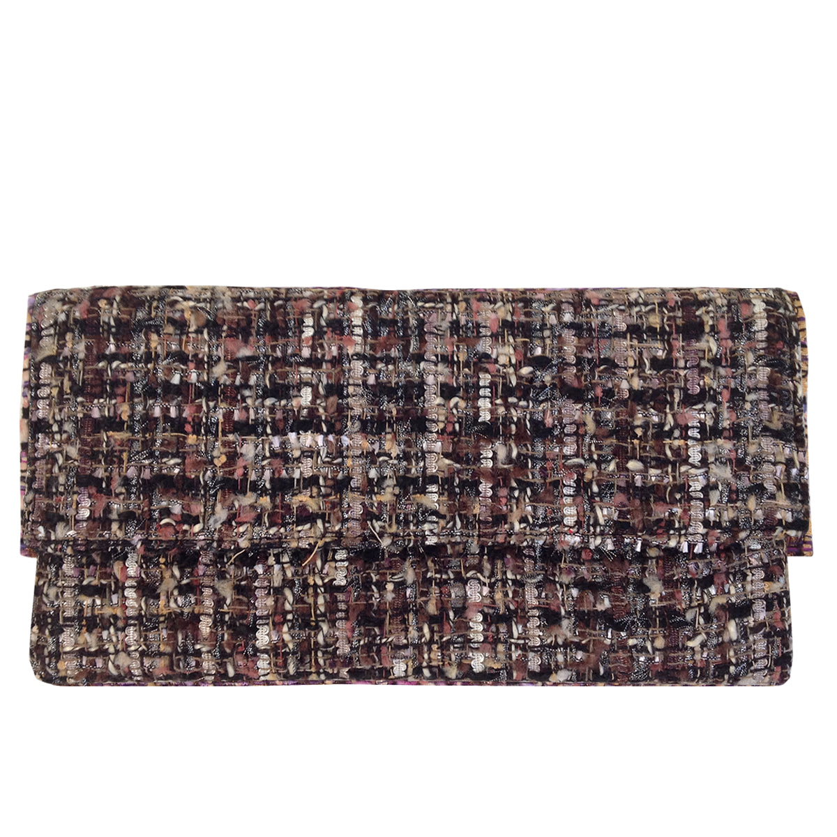 Weaved Fabric Flat Clutch