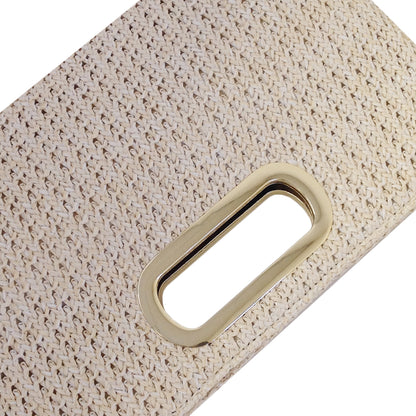 Top Handle Twist Straw Clutch