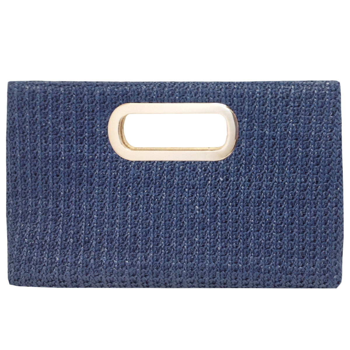 Top Handle Twist Straw Clutch