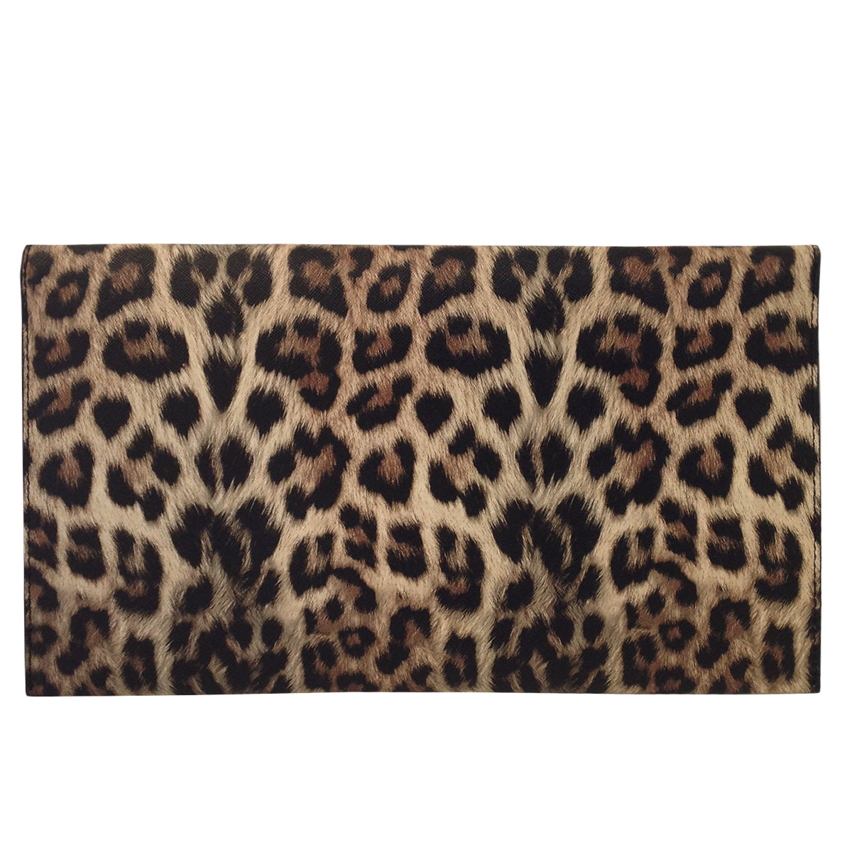 Synthetic Leather Flat Envelope Leopard Print Clutch