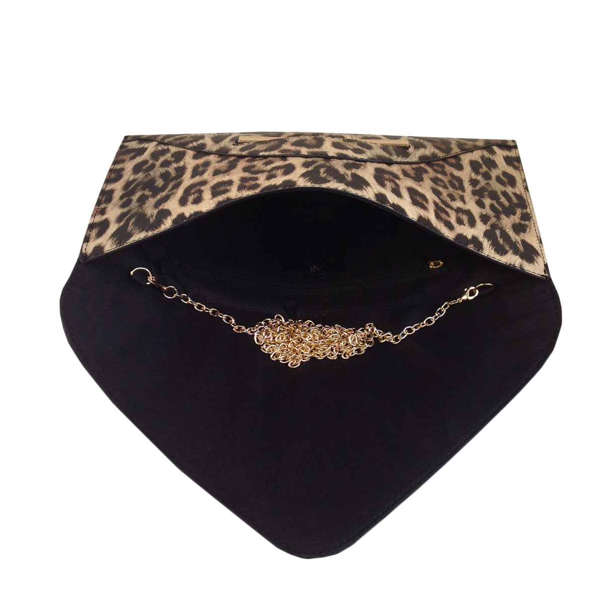 Synthetic Leather Flat Envelope Leopard Print Clutch