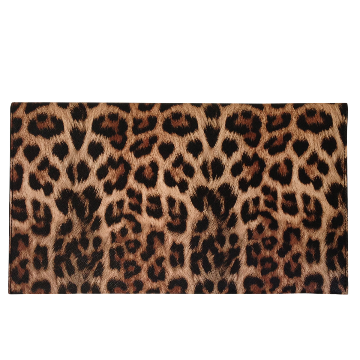 Synthetic Leather Flat Envelope Leopard Print Clutch