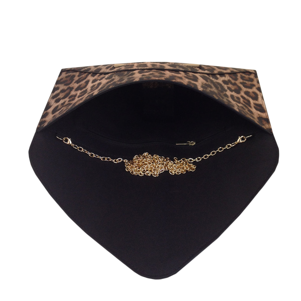 Synthetic Leather Flat Envelope Leopard Print Clutch