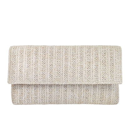 Natural Straw Flat Clutch