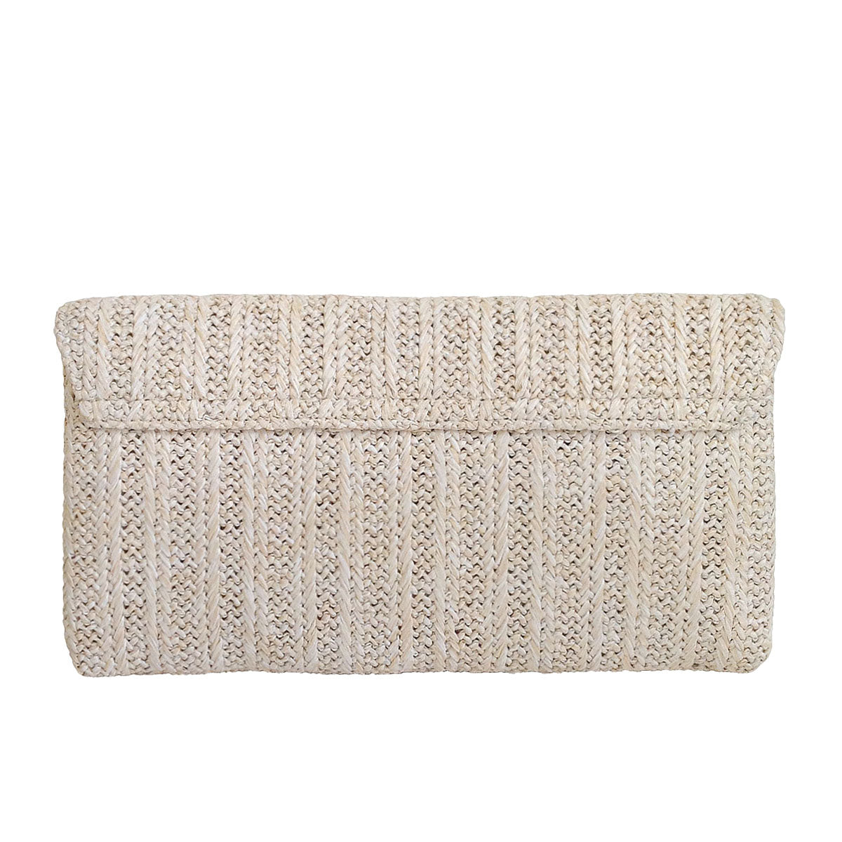 Natural Straw Flat Clutch