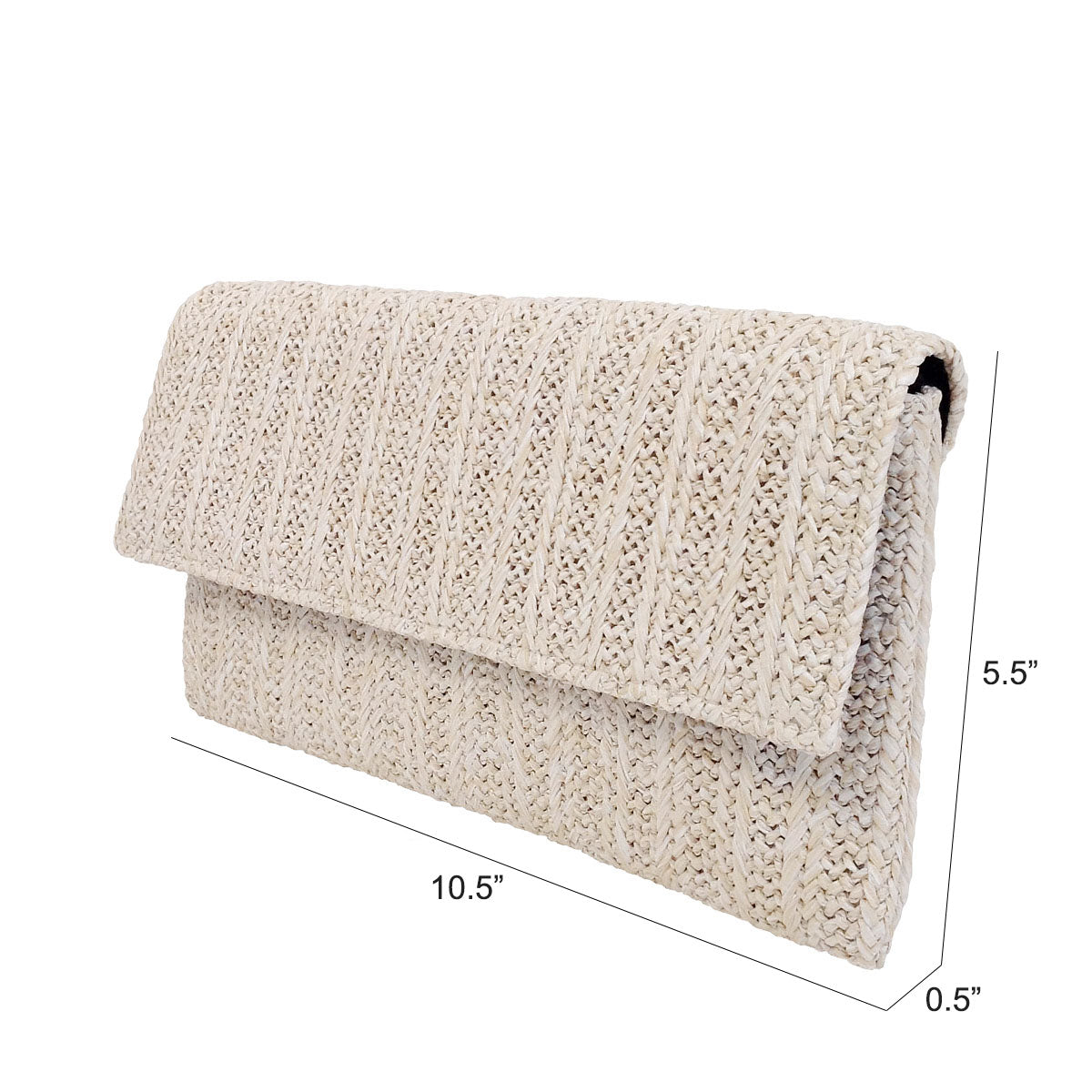 Natural Straw Flat Clutch